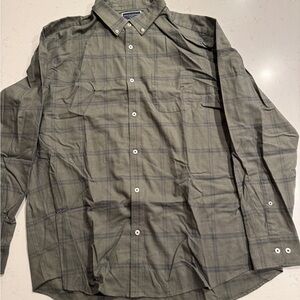 Charles Tyrwhitt Olive Plaid Button Down Shirt
